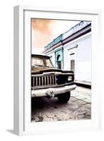 ¡Viva Mexico! Collection - Old Black Jeep and Colorful Street VIII-Philippe Hugonnard-Framed Photographic Print