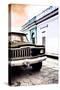 ¡Viva Mexico! Collection - Old Black Jeep and Colorful Street VIII-Philippe Hugonnard-Stretched Canvas