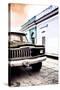 ¡Viva Mexico! Collection - Old Black Jeep and Colorful Street VIII-Philippe Hugonnard-Stretched Canvas