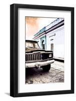 ¡Viva Mexico! Collection - Old Black Jeep and Colorful Street VIII-Philippe Hugonnard-Framed Photographic Print