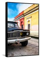 ¡Viva Mexico! Collection - Old Black Jeep and Colorful Street-Philippe Hugonnard-Framed Stretched Canvas