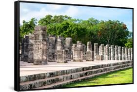 ¡Viva Mexico! Collection - One Thousand Mayan Columns - Chichen Itza-Philippe Hugonnard-Framed Stretched Canvas