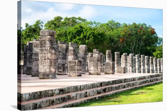 ¡Viva Mexico! Collection - One Thousand Mayan Columns - Chichen Itza-Philippe Hugonnard-Stretched Canvas