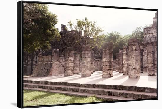 ¡Viva Mexico! Collection - One Thousand Mayan Columns IV - Chichen Itza-Philippe Hugonnard-Framed Stretched Canvas