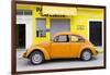 ¡Viva Mexico! Collection - Orange Volkswagen Beetle Car II-Philippe Hugonnard-Framed Photographic Print