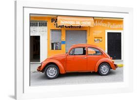 ¡Viva Mexico! Collection - Orange Volkswagen Beetle Car-Philippe Hugonnard-Framed Photographic Print