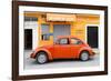 ¡Viva Mexico! Collection - Orange Volkswagen Beetle Car-Philippe Hugonnard-Framed Photographic Print