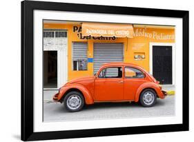 ¡Viva Mexico! Collection - Orange Volkswagen Beetle Car-Philippe Hugonnard-Framed Photographic Print