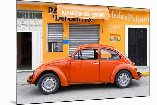 ¡Viva Mexico! Collection - Orange Volkswagen Beetle Car-Philippe Hugonnard-Mounted Photographic Print