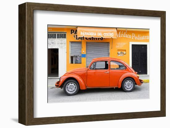 ¡Viva Mexico! Collection - Orange Volkswagen Beetle Car-Philippe Hugonnard-Framed Photographic Print