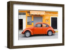 ¡Viva Mexico! Collection - Orange Volkswagen Beetle Car-Philippe Hugonnard-Framed Photographic Print