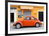 ¡Viva Mexico! Collection - Orange Volkswagen Beetle Car-Philippe Hugonnard-Framed Photographic Print