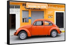 ¡Viva Mexico! Collection - Orange Volkswagen Beetle Car-Philippe Hugonnard-Framed Stretched Canvas