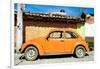 ¡Viva Mexico! Collection - Orange Volkswagen Beetle-Philippe Hugonnard-Framed Photographic Print