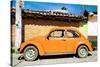 ¡Viva Mexico! Collection - Orange Volkswagen Beetle-Philippe Hugonnard-Stretched Canvas