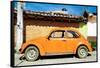 ¡Viva Mexico! Collection - Orange Volkswagen Beetle-Philippe Hugonnard-Framed Stretched Canvas