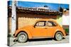 ¡Viva Mexico! Collection - Orange Volkswagen Beetle-Philippe Hugonnard-Stretched Canvas