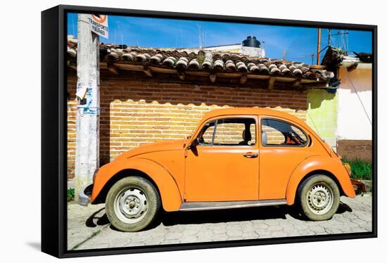 ¡Viva Mexico! Collection - Orange Volkswagen Beetle-Philippe Hugonnard-Framed Stretched Canvas