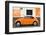 ¡Viva Mexico! Collection - Orange VW Beetle Car and American Graffiti-Philippe Hugonnard-Framed Photographic Print