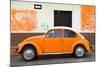 ¡Viva Mexico! Collection - Orange VW Beetle Car and American Graffiti-Philippe Hugonnard-Mounted Photographic Print