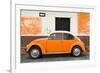 ¡Viva Mexico! Collection - Orange VW Beetle Car and American Graffiti-Philippe Hugonnard-Framed Photographic Print