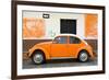 ¡Viva Mexico! Collection - Orange VW Beetle Car and American Graffiti-Philippe Hugonnard-Framed Photographic Print