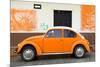 ¡Viva Mexico! Collection - Orange VW Beetle Car and American Graffiti-Philippe Hugonnard-Mounted Photographic Print