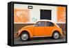 ¡Viva Mexico! Collection - Orange VW Beetle Car and American Graffiti-Philippe Hugonnard-Framed Stretched Canvas