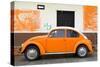 ¡Viva Mexico! Collection - Orange VW Beetle Car and American Graffiti-Philippe Hugonnard-Stretched Canvas