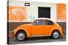 ¡Viva Mexico! Collection - Orange VW Beetle Car and American Graffiti-Philippe Hugonnard-Stretched Canvas