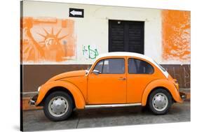 ¡Viva Mexico! Collection - Orange VW Beetle Car and American Graffiti-Philippe Hugonnard-Stretched Canvas