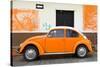 ¡Viva Mexico! Collection - Orange VW Beetle Car and American Graffiti-Philippe Hugonnard-Stretched Canvas