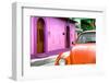 ¡Viva Mexico! Collection - Orange VW Beetle Car and Colorful House-Philippe Hugonnard-Framed Photographic Print