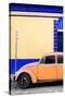 ¡Viva Mexico! Collection - Orange VW Beetle Car and Colorful Wall-Philippe Hugonnard-Stretched Canvas