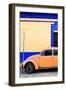 ¡Viva Mexico! Collection - Orange VW Beetle Car and Colorful Wall-Philippe Hugonnard-Framed Premium Photographic Print