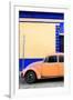 ¡Viva Mexico! Collection - Orange VW Beetle Car and Colorful Wall-Philippe Hugonnard-Framed Photographic Print