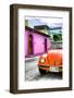 ¡Viva Mexico! Collection - Orange VW Beetle Car in a Colorful Street-Philippe Hugonnard-Framed Photographic Print