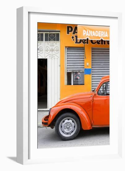 ¡Viva Mexico! Collection - Orange VW Beetle Car-Philippe Hugonnard-Framed Photographic Print