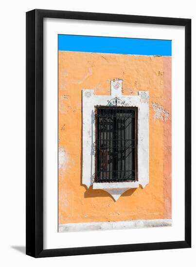 ¡Viva Mexico! Collection - Orange Window - Campeche-Philippe Hugonnard-Framed Premium Photographic Print