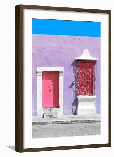 ¡Viva Mexico! Collection - Pink and Mauve Facade - Campeche-Philippe Hugonnard-Framed Photographic Print