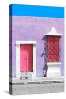 ¡Viva Mexico! Collection - Pink and Mauve Facade - Campeche-Philippe Hugonnard-Stretched Canvas