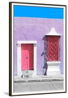 ¡Viva Mexico! Collection - Pink and Mauve Facade - Campeche-Philippe Hugonnard-Framed Premium Photographic Print