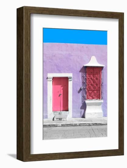 ¡Viva Mexico! Collection - Pink and Mauve Facade - Campeche-Philippe Hugonnard-Framed Photographic Print