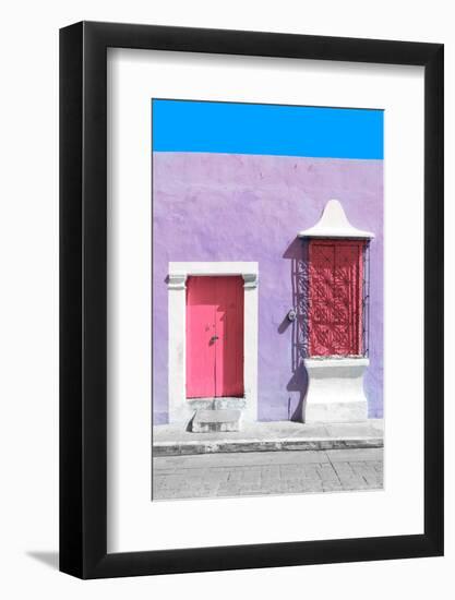 ¡Viva Mexico! Collection - Pink and Mauve Facade - Campeche-Philippe Hugonnard-Framed Photographic Print