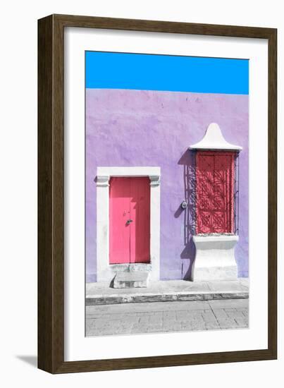 ¡Viva Mexico! Collection - Pink and Mauve Facade - Campeche-Philippe Hugonnard-Framed Photographic Print