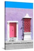 ¡Viva Mexico! Collection - Pink and Mauve Facade - Campeche-Philippe Hugonnard-Stretched Canvas