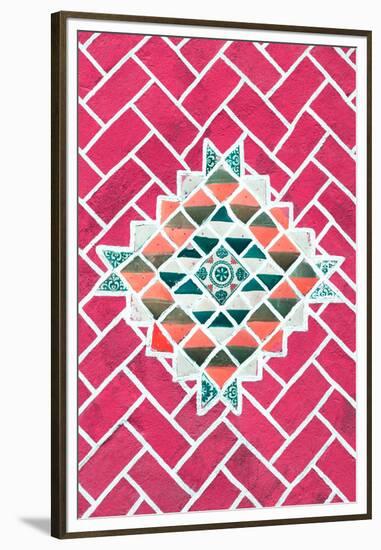 ¡Viva Mexico! Collection - Pink Mosaics-Philippe Hugonnard-Framed Premium Photographic Print