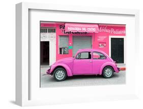 ¡Viva Mexico! Collection - Pink Volkswagen Beetle Car-Philippe Hugonnard-Framed Photographic Print