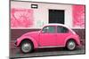 ¡Viva Mexico! Collection - Pink VW Beetle Car and American Graffiti-Philippe Hugonnard-Mounted Photographic Print