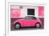 ¡Viva Mexico! Collection - Pink VW Beetle Car and American Graffiti-Philippe Hugonnard-Framed Photographic Print